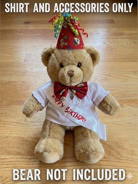 Build-A-Bear Other - Build A Bear Birthday Shirt, Hat, Sash and Bow tie set (Bear not included)